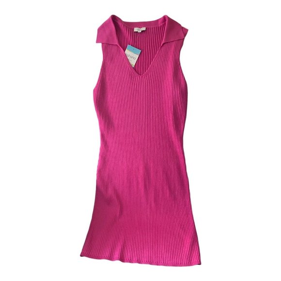 Crown And Ivy Cabana Juniors Pink Sleeveless Sweatshirt Dress Size Large - Picture 1 of 3